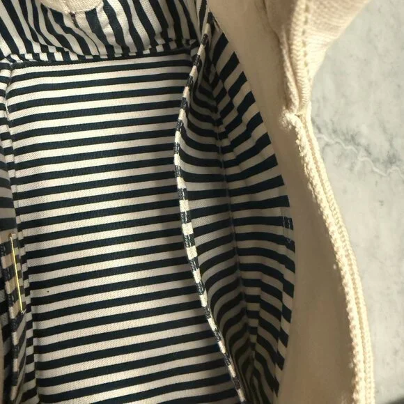 Prada Small White Canapa Logo Tote w/ Strap & Authenticity Certificate Card - Picture 16 of 16